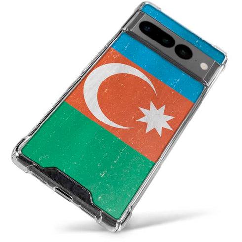 Azerbaijan Flag Distressed Google Pixel 7 Pro Clear Case